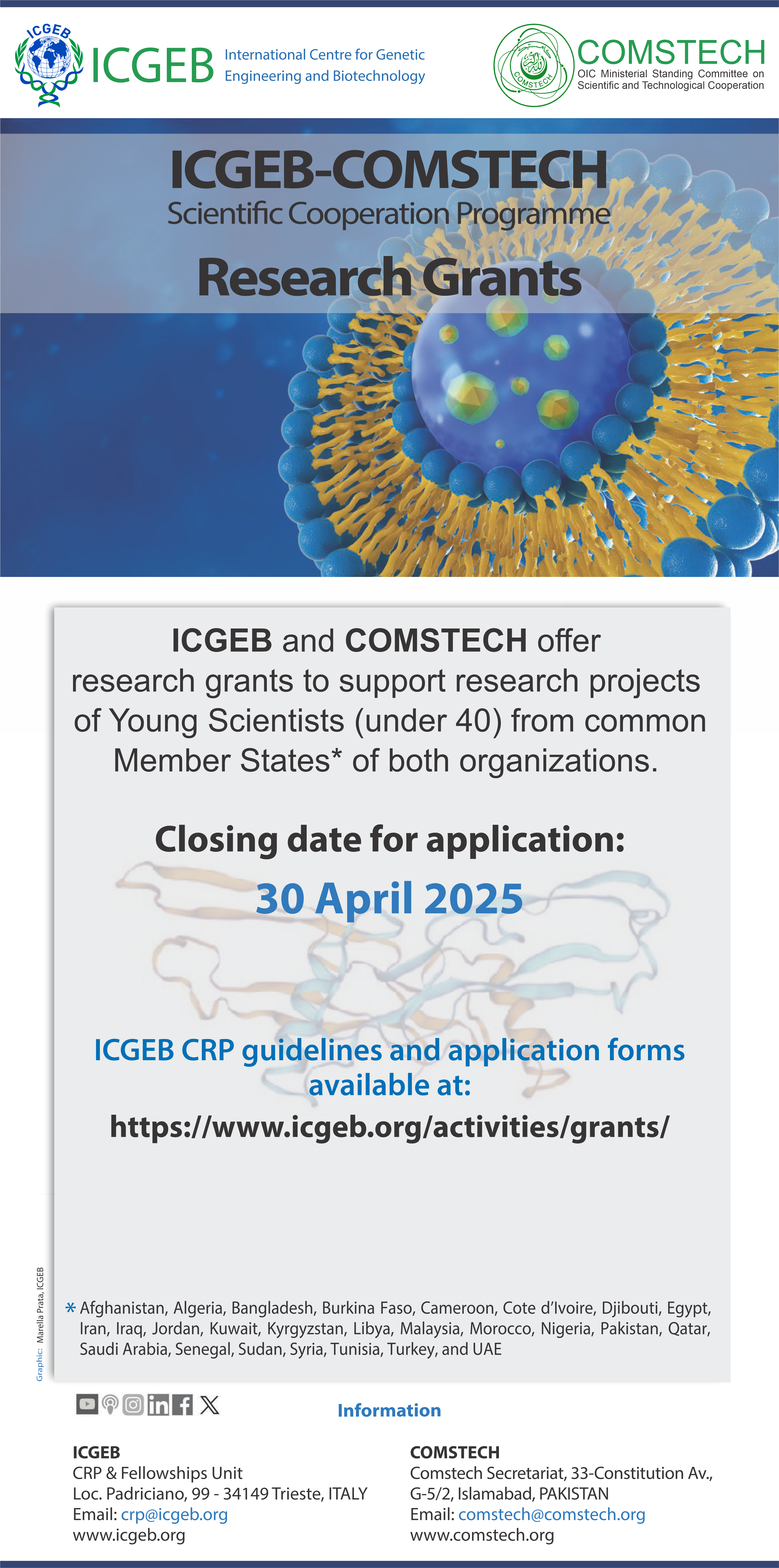 Research Support for Young Scientists from ICGEB and COMSTECH