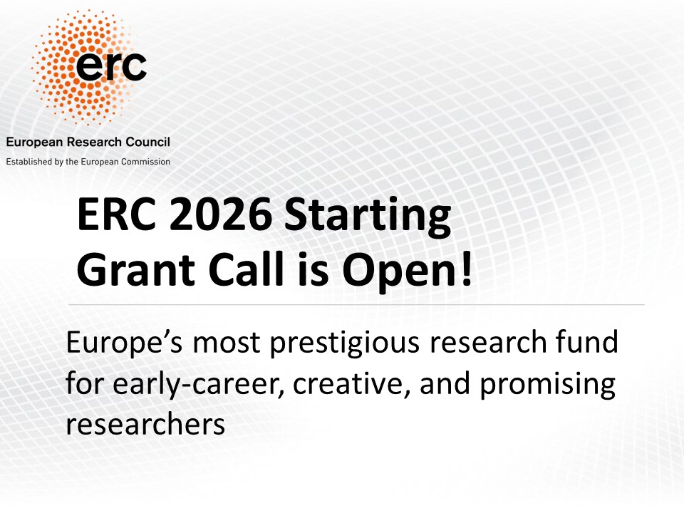 ERC Starting grant call 2026