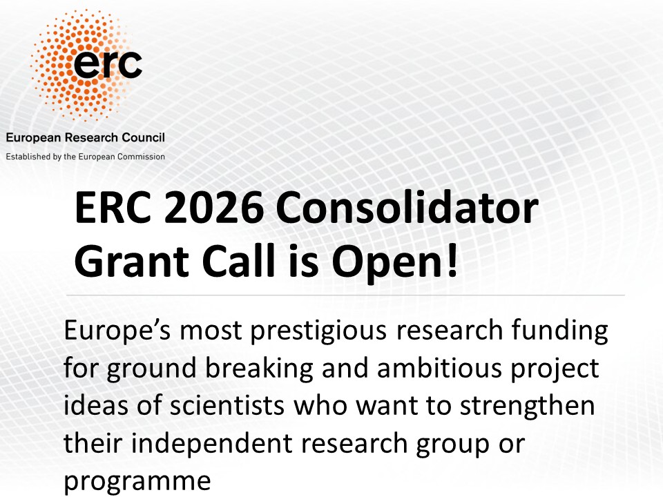ERC Consolidator Grant 2026  Call