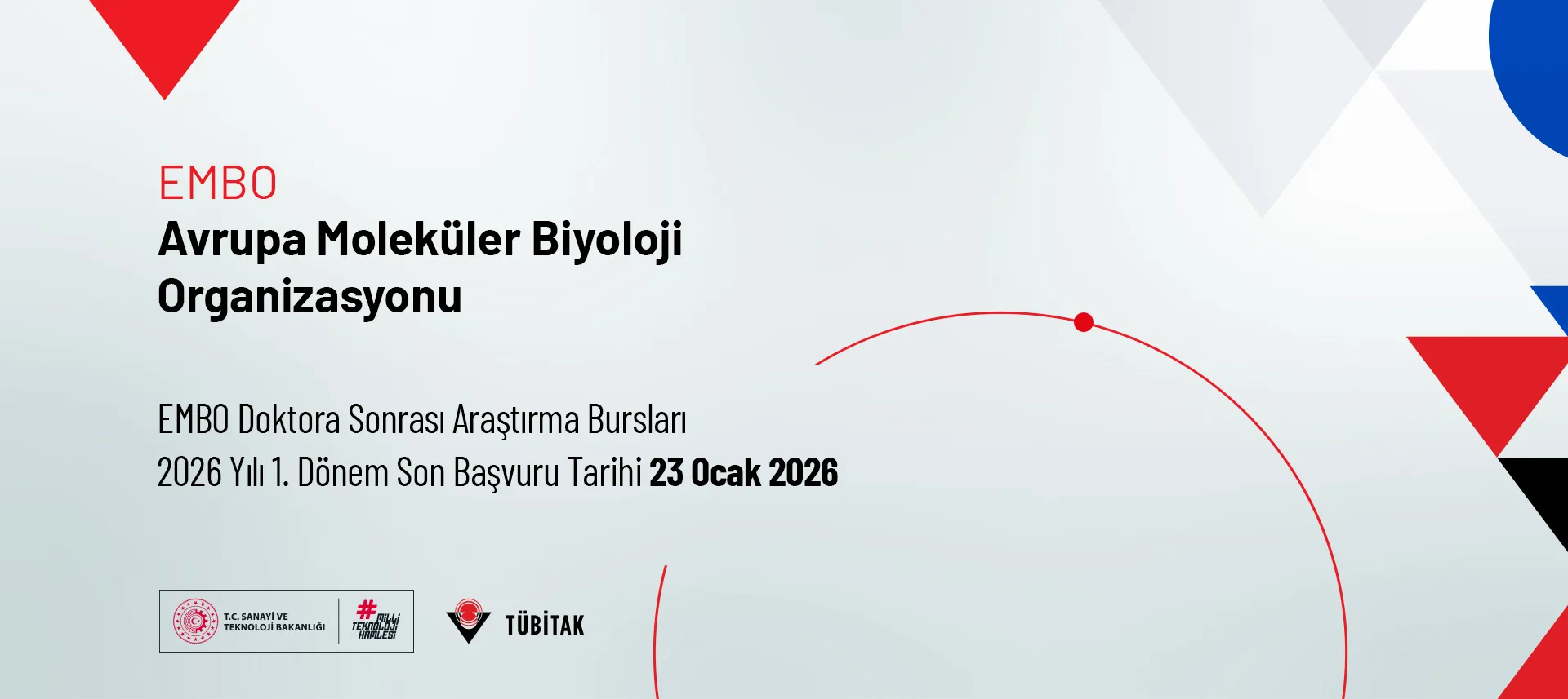 EMBO Doktora Sonrası Araştırma Burslarına Başvurular için 2026 Yılı 1. Dönem Son Başvuru Tarihi 23 Ocak 2026