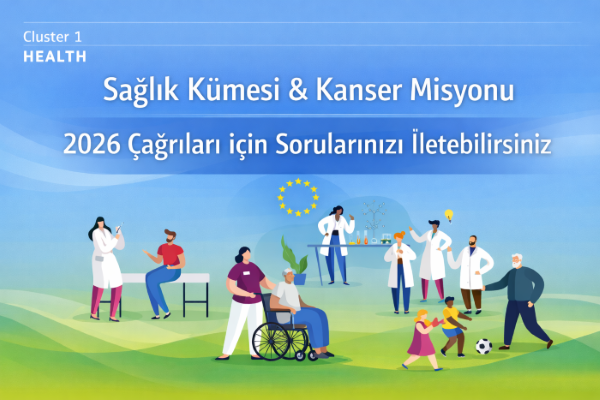 Ufuk Avrupa Sağlık Kümesi ve Kanser Misyonu 2026 Yılı Çağrıları Kapsamındaki Sorularınızı İletebilirsiniz