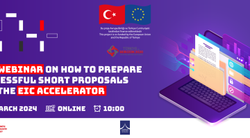 Sizleri, Avrupa Birliği ve Türkiye Cumhuriyeti tarafından ortak finanse edilen ve yürütücüsünün T.C Sanayi ve Teknoloji Bakanlığı, ana yararlanıcısının TÜBİTAK olduğu ve Rekabetçi Sektörler Programı kapsamında desteklenen “Ufuk 2020’de Türkiye Faz-II” Teknik Destek Projesi kapsamında KOBİ’ler için düzenlenecek “EIC Hızlandırıcı için Başarılı İlk Aşama Teklifi Nasıl Hazırlanır?” temalı çevrim içi seminere davet etmekten mutluluk duyarız. 