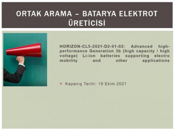 Ufuk Avrupa Batarya Ortaklığı Ortak Arama