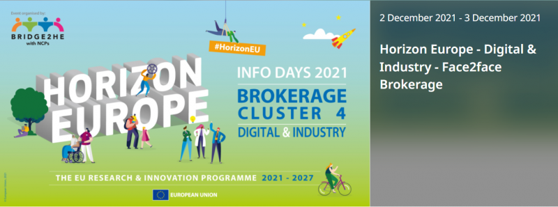 Horizon Europe - Digital & Industry - Face2face Brokerage