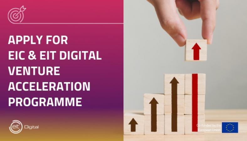 EIC - EIT Dijital Girişim Hızlandırma Programı, tüm EIC Hızlandırıcı şirketlerini ve Mükemmellik Mührü sahiplerini, EIT Dijital Girişim Hızlandırma Programı’na başvurmaya ve derin teknolojide uzmanlaşmış risk sermayesi uzmanları ve mentörler tarafından desteklenmeye davet ediyor. Bu program sayesinde yararlanıcı şirketler Seri A ve B fonlarını artırma fırsatının yanı sıra, uluslararası müşteriler edinme ve pazar payını genişletme konularında destekler sunacaktır.